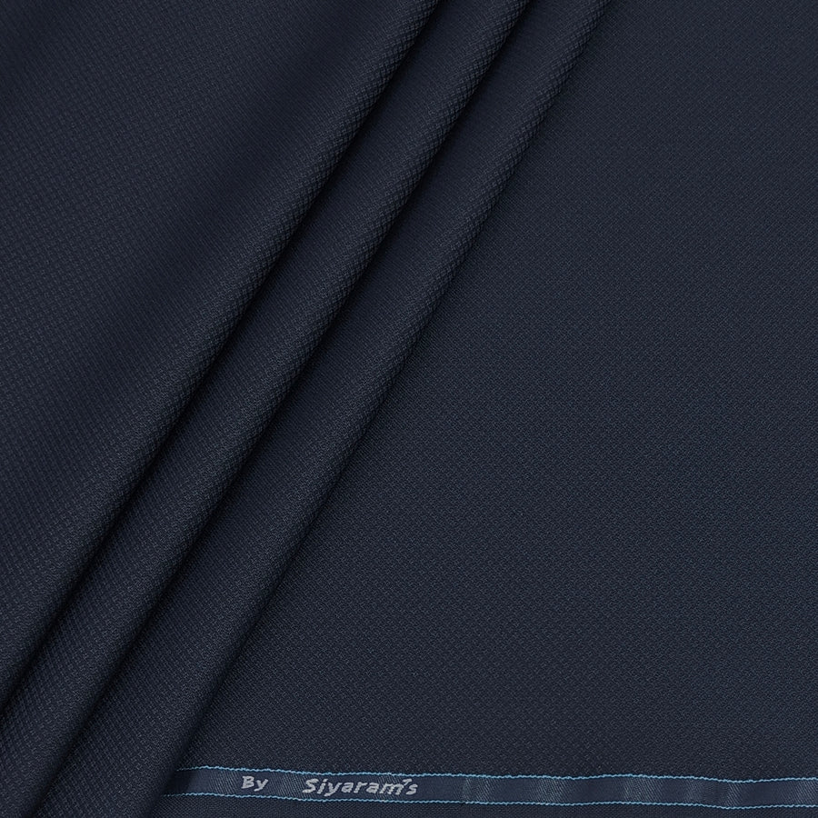 Trouser Fabric Siyaram Poly Viscose Dobby Colour Midnight Blue