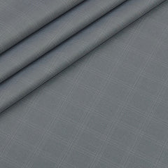 Trouser Fabric Siyaram Poly Viscose Check Colour Light Grey