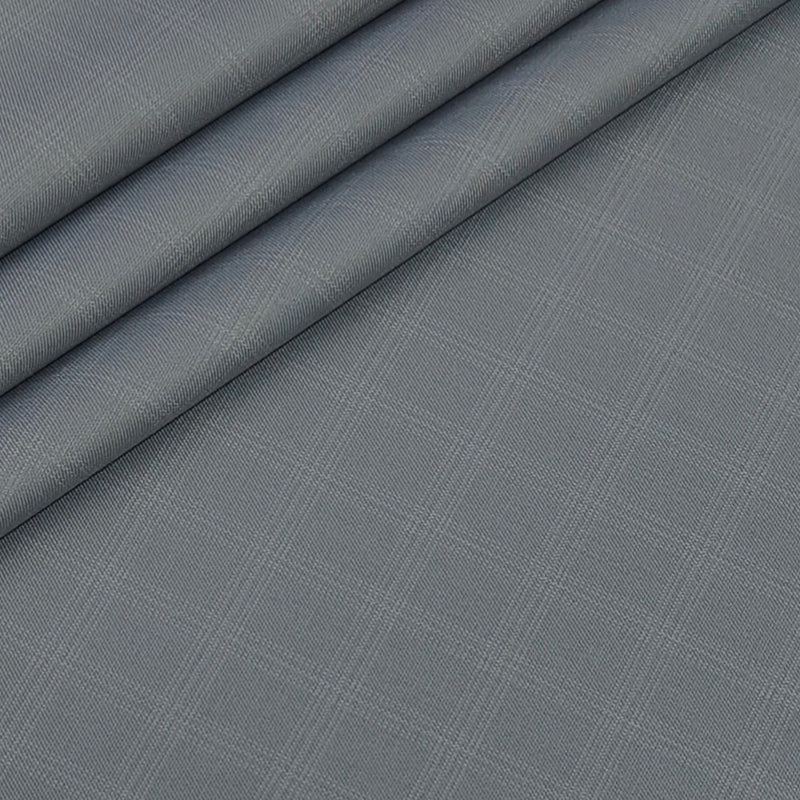 Trouser Fabric Siyaram Poly Viscose Check Colour Light Grey