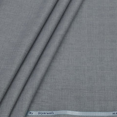 Trouser Fabric Siyaram Poly Viscose Mild Check Colour Light Grey