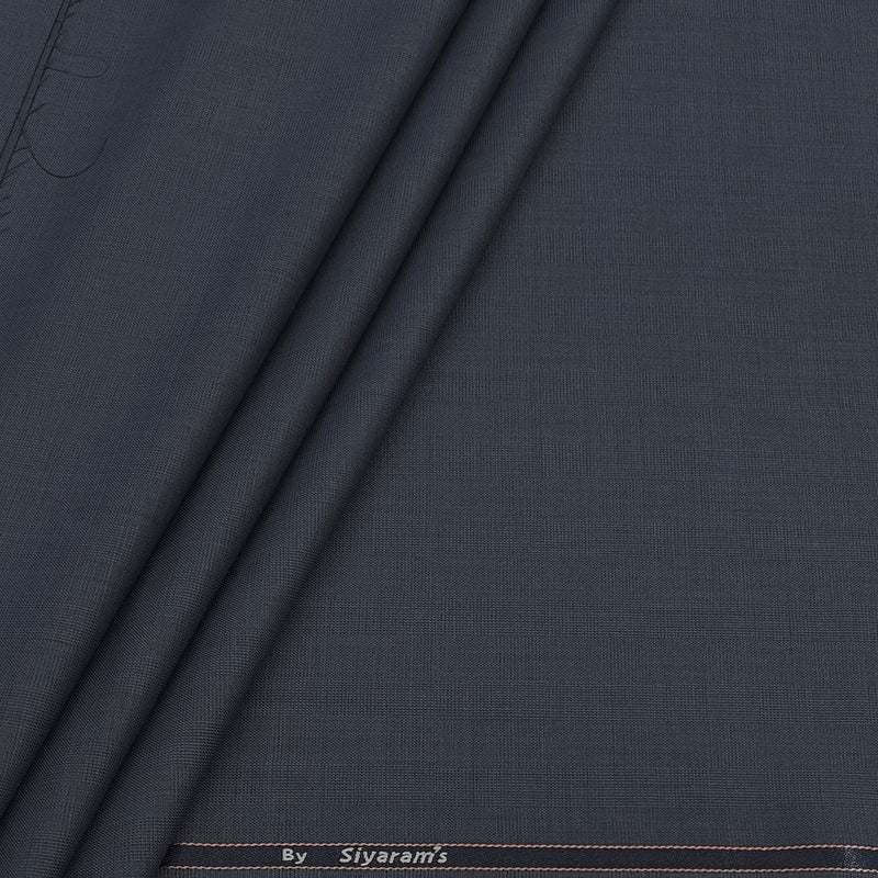 Trouser Fabric Siyaram Poly Viscose Mild Check Colour Lava Grey