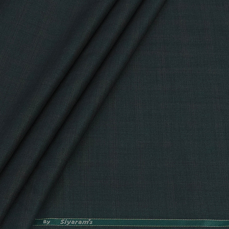 Trouser Fabric Siyaram Poly Viscose Mild Check Colour Hunter Green