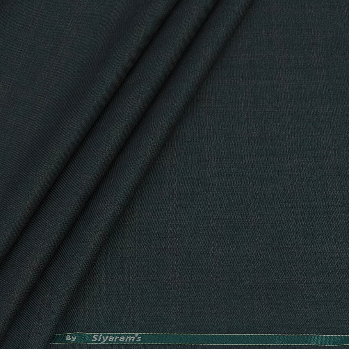 Trouser Fabric Siyaram Poly Viscose Mild Check Colour Hunter Green