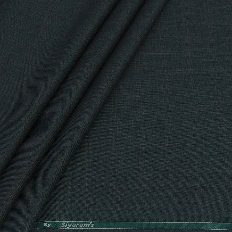 Trouser Fabric Siyaram Poly Viscose Mild Check Colour Hunter Green