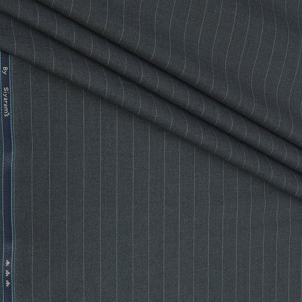 Trouser Fabric Siyaram Poly Viscose Broad Lining Colour Grey