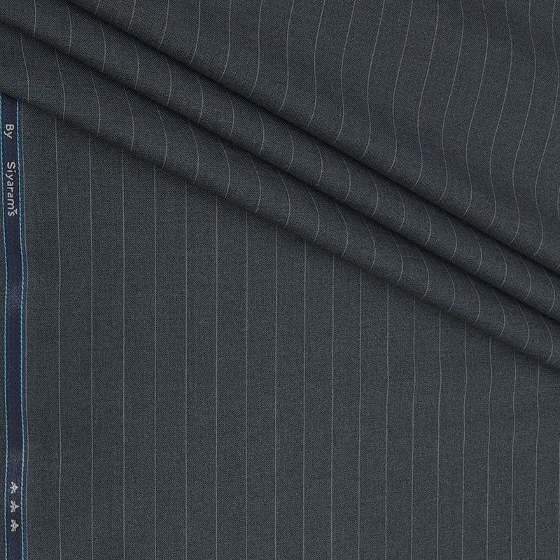 Trouser Fabric Siyaram Poly Viscose Broad Lining Colour Grey