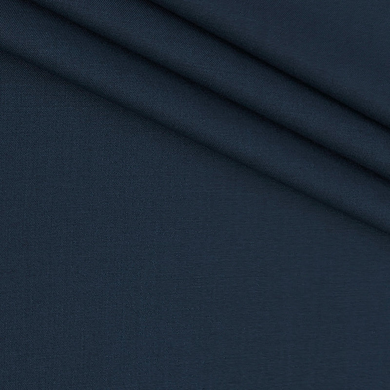 Trouser Fabric Siyaram Poly Viscose Self Check Colour Prussian Blue