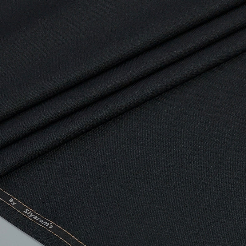 Trouser Fabric Siyaram Poly Viscose Textured Colour Black