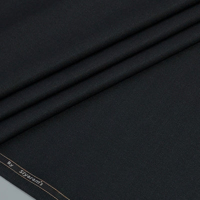 Trouser Fabric Siyaram Poly Viscose Textured Colour Black