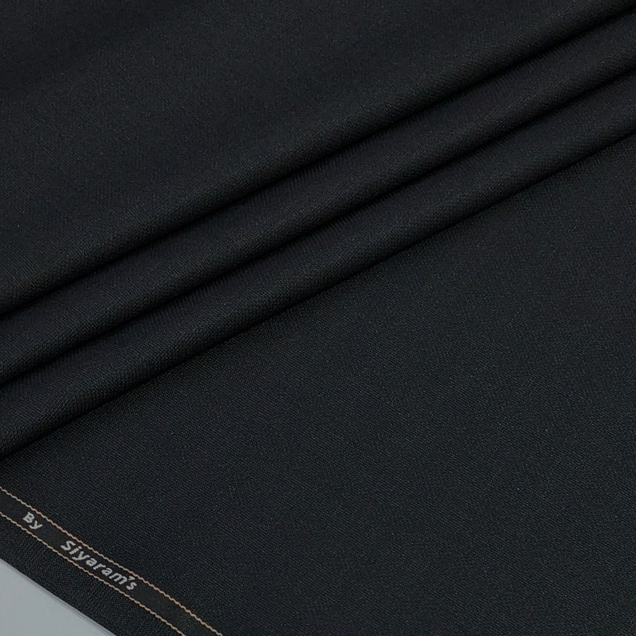Trouser Fabric Siyaram Poly Viscose Textured Colour Black