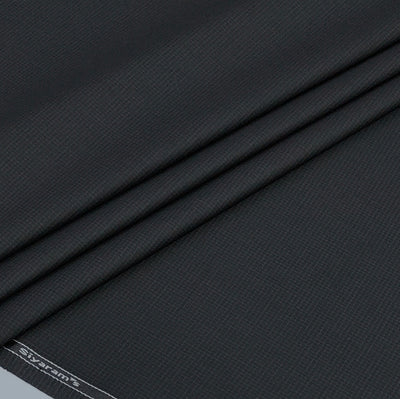 Trouser Fabric Siyaram Stretchable Poly Viscose Pin Check Colour Blackish Grey