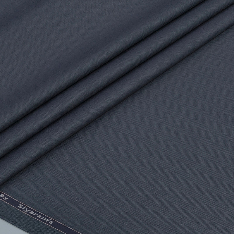 Trouser Fabric Siyaram Poly Viscose Herringbone Colour Light Bluish Grey
