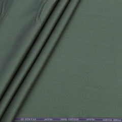 Shirt Fabric Soktas 80s Giza Cotton Plain Colour Sage Green