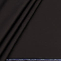 Shirt Fabric Soktas 80s Giza Cotton Plain Colour Dark Coffee