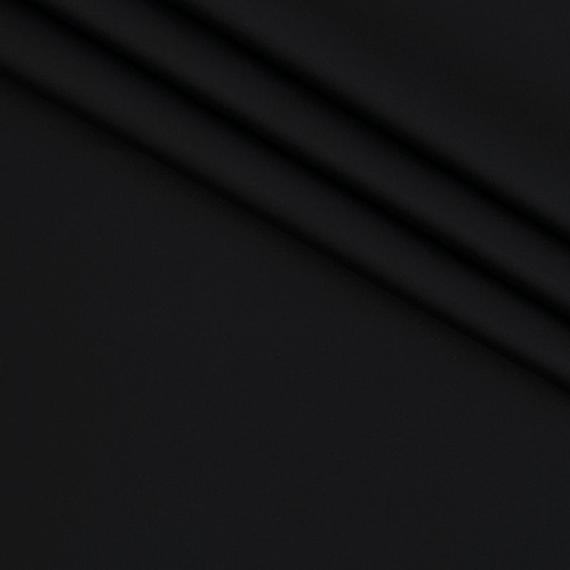 Shirt Fabric Soktas 80s Giza Cotton Plain Colour Black