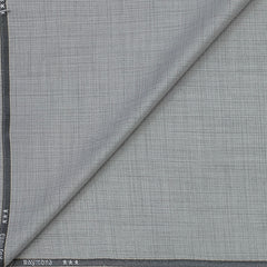 Trouser Fabric Raymond Poly Viscose Mix Check Colour Silver