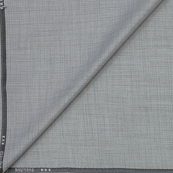 Trouser Fabric Raymond Poly Viscose Mix Check Colour Silver