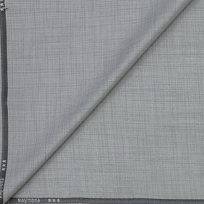 Trouser Fabric Raymond Poly Viscose Mix Check Colour Silver