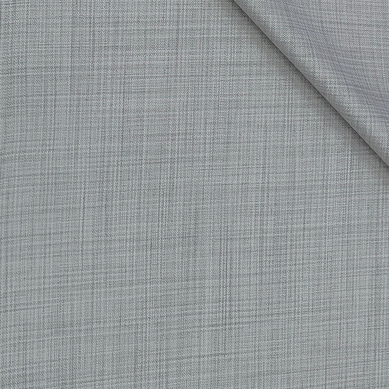 Trouser Fabric Raymond Poly Viscose Mix Check Colour Silver