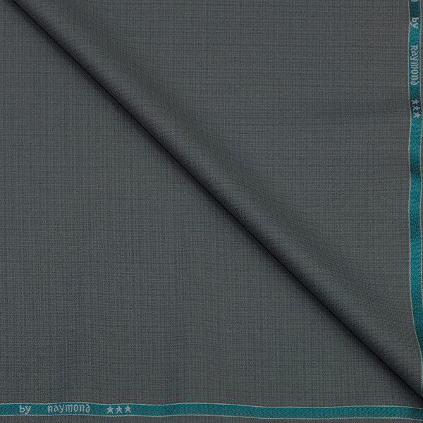 Trouser Fabric Raymond Poly Viscose Check Colour Greenish Grey