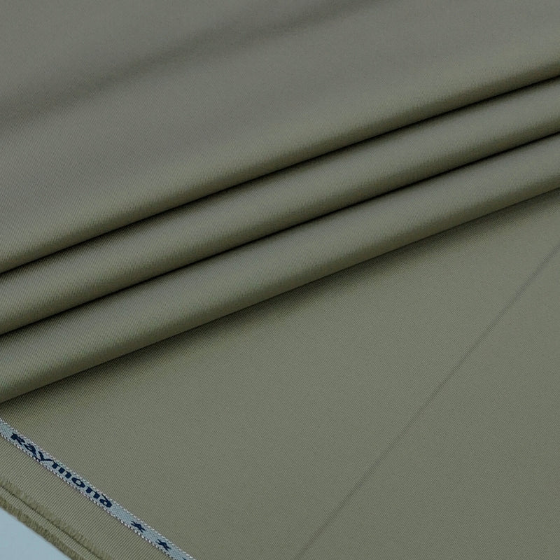 Trouser Fabric Raymond Pure Cotton Plain Color Croissant Brownish Green