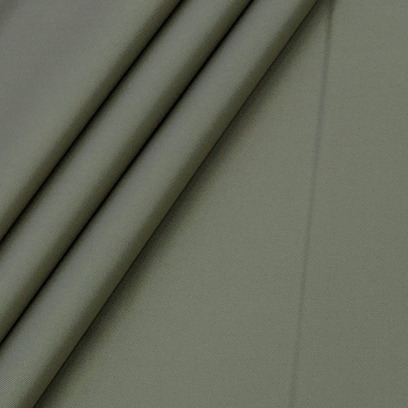 Trouser Fabric Raymond Pure Cotton Plain Color Croissant Brownish Green