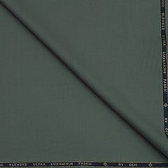 Trouser Fabric OCM Super 150s 40%Wool Plain Colour Swamp Green