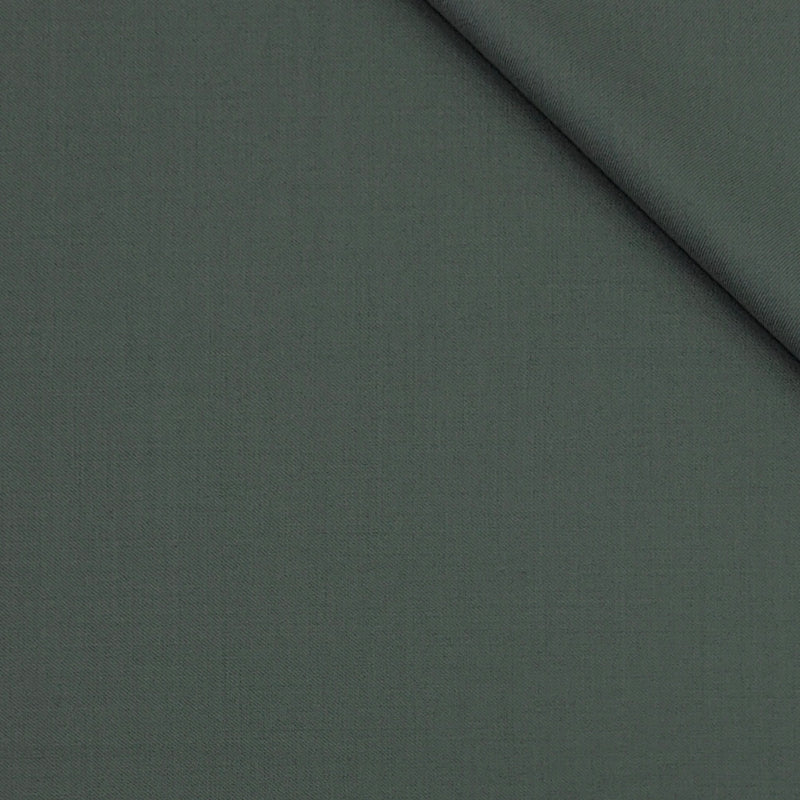 Trouser Fabric OCM Super 150s 40%Wool Plain Colour Swamp Green