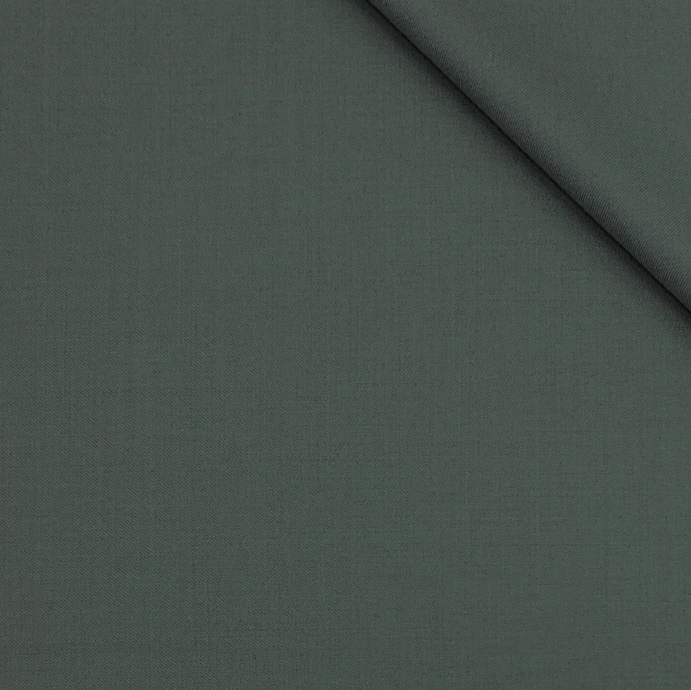 Trouser Fabric OCM Super 150s 40%Wool Plain Colour Swamp Green