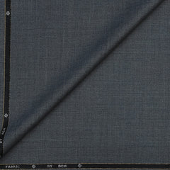 Trouser Fabric OCM Super 150s 40%Wool Plain Colour Worsted Grey