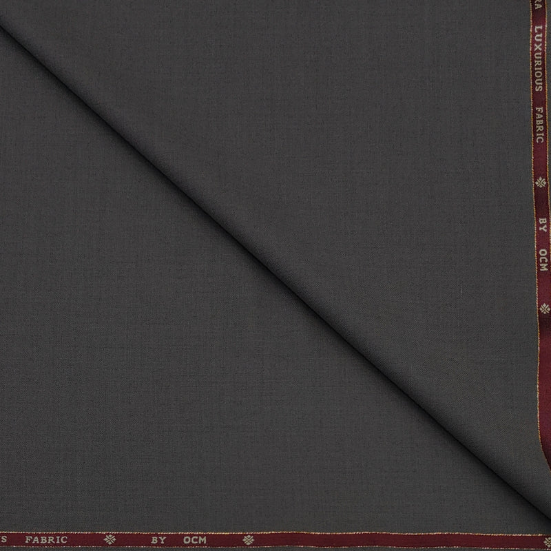 Trouser Fabric OCM Super 150s 40%Wool Plain Colour Cedar Brown