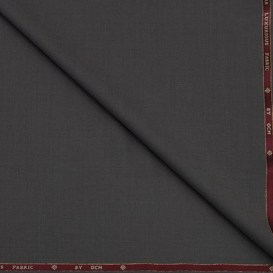 Trouser Fabric OCM Super 150s 40%Wool Plain Colour Cedar Brown
