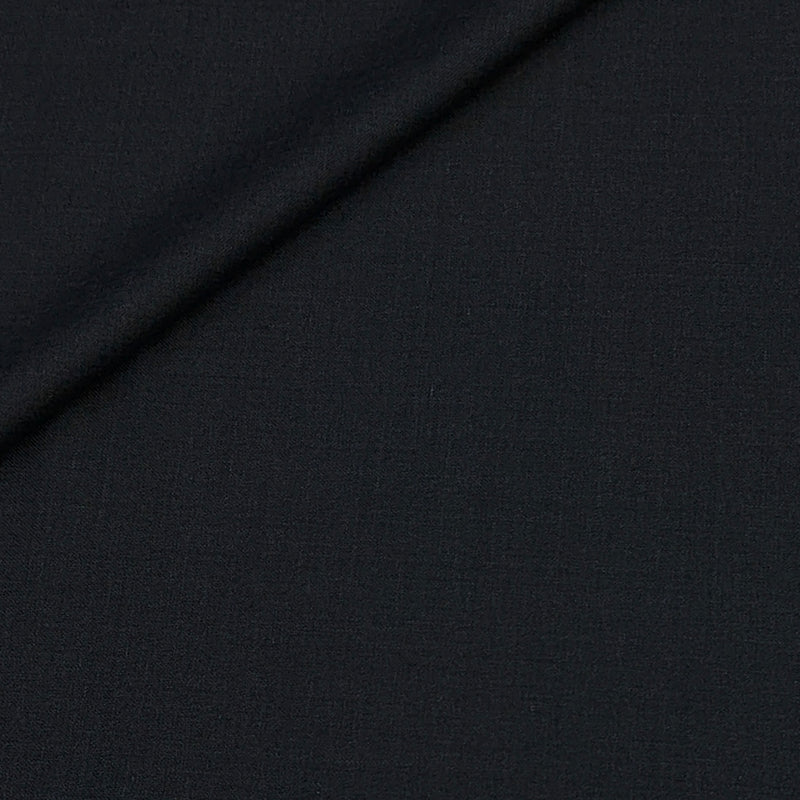 Trouser Fabric OCM Super 150s 40%Wool Plain Colour Worsted Black