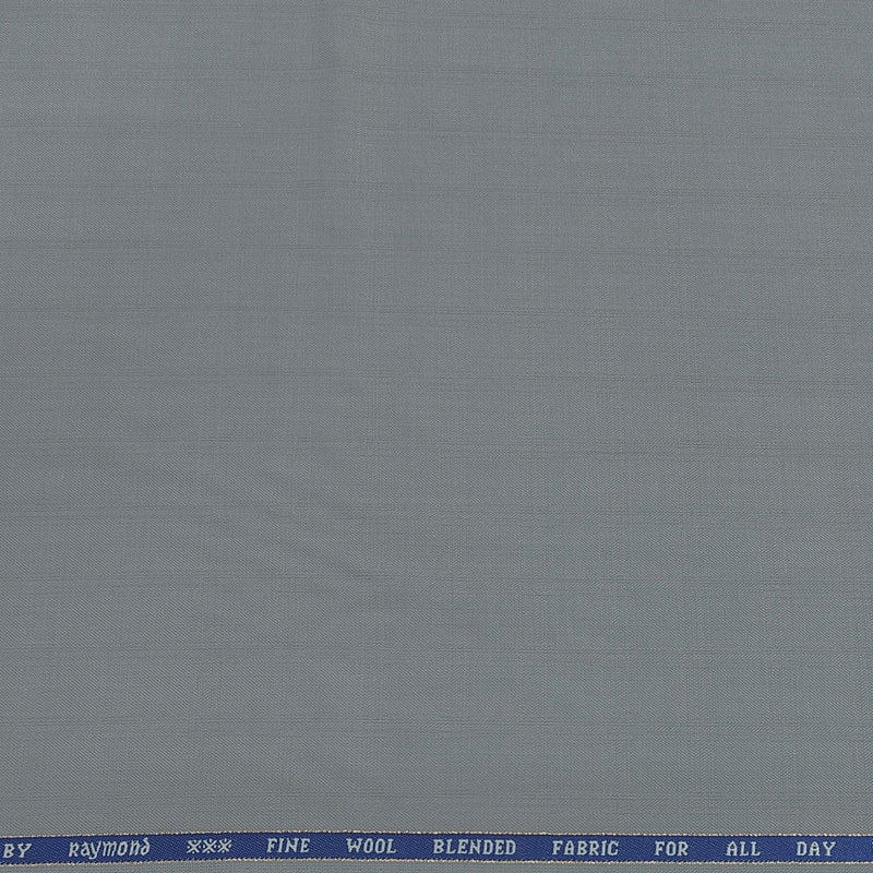 Trouser Fabric Raymond 100s Wool Blended Check Colour Light Grey