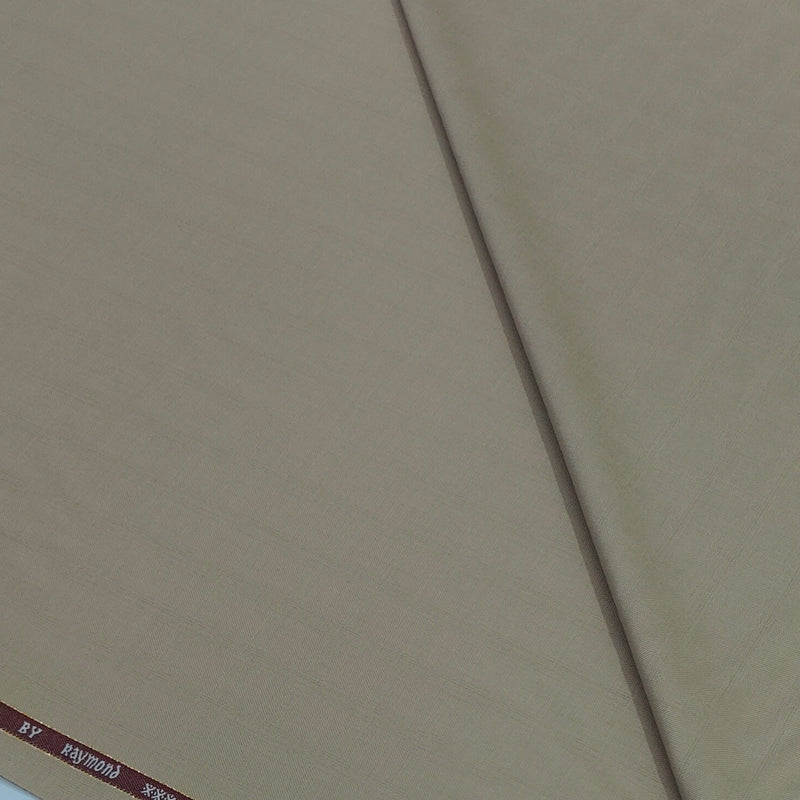 Trouser Fabric Raymond 100s Wool Blended Check Colour Light Brown