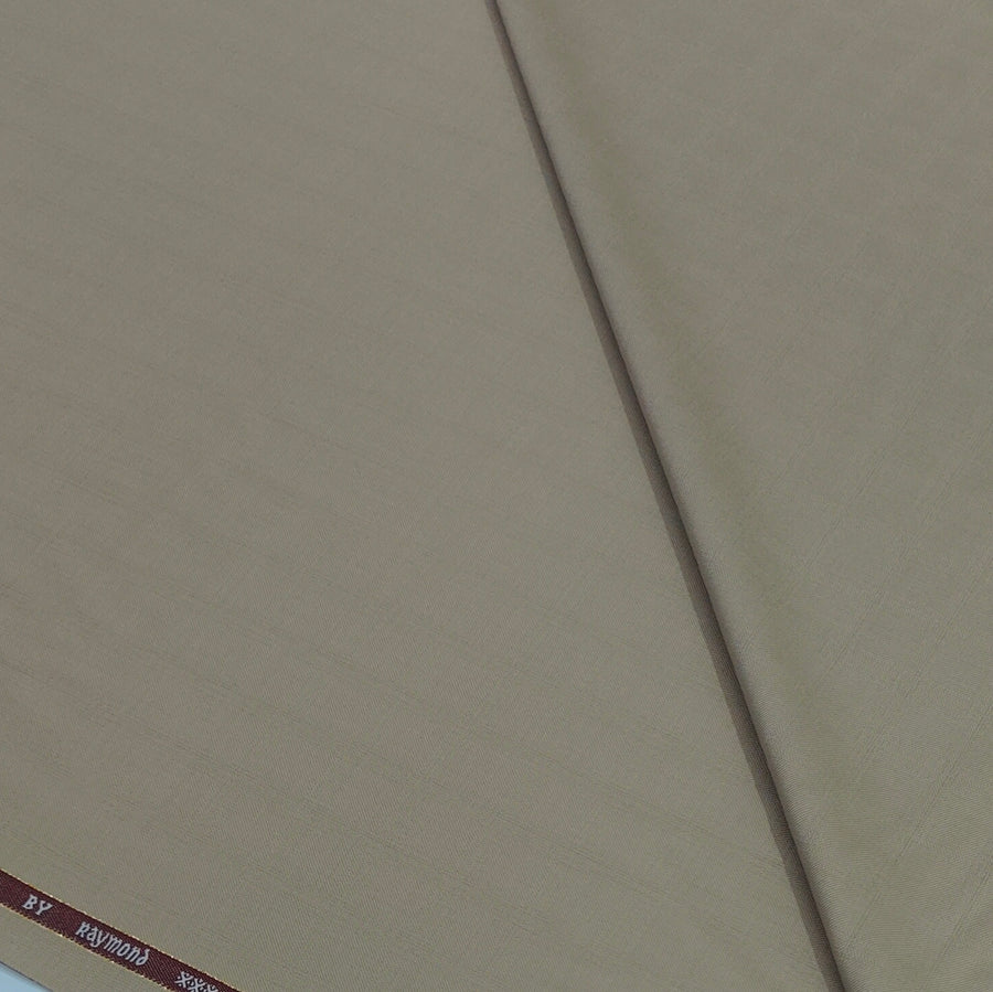 Trouser Fabric Raymond Super 100s Wool Blended Check Colour Light Brown