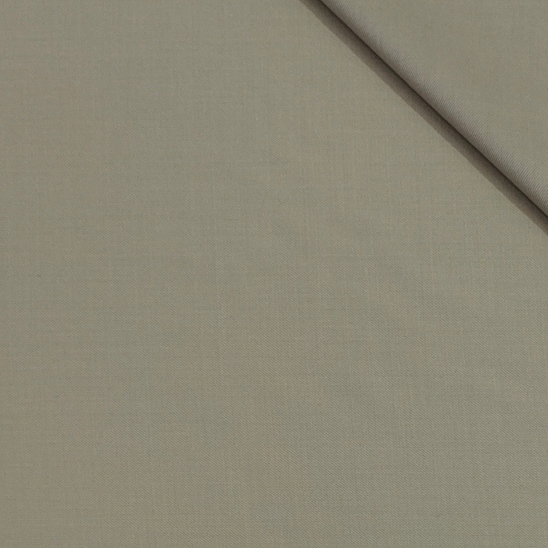 Trouser Fabric Raymond 100s Wool Blended Plain Colour Sand Brown