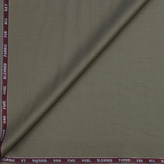 Trouser Fabric Raymond 100s Wool Blended Plain Colour Desert Brown