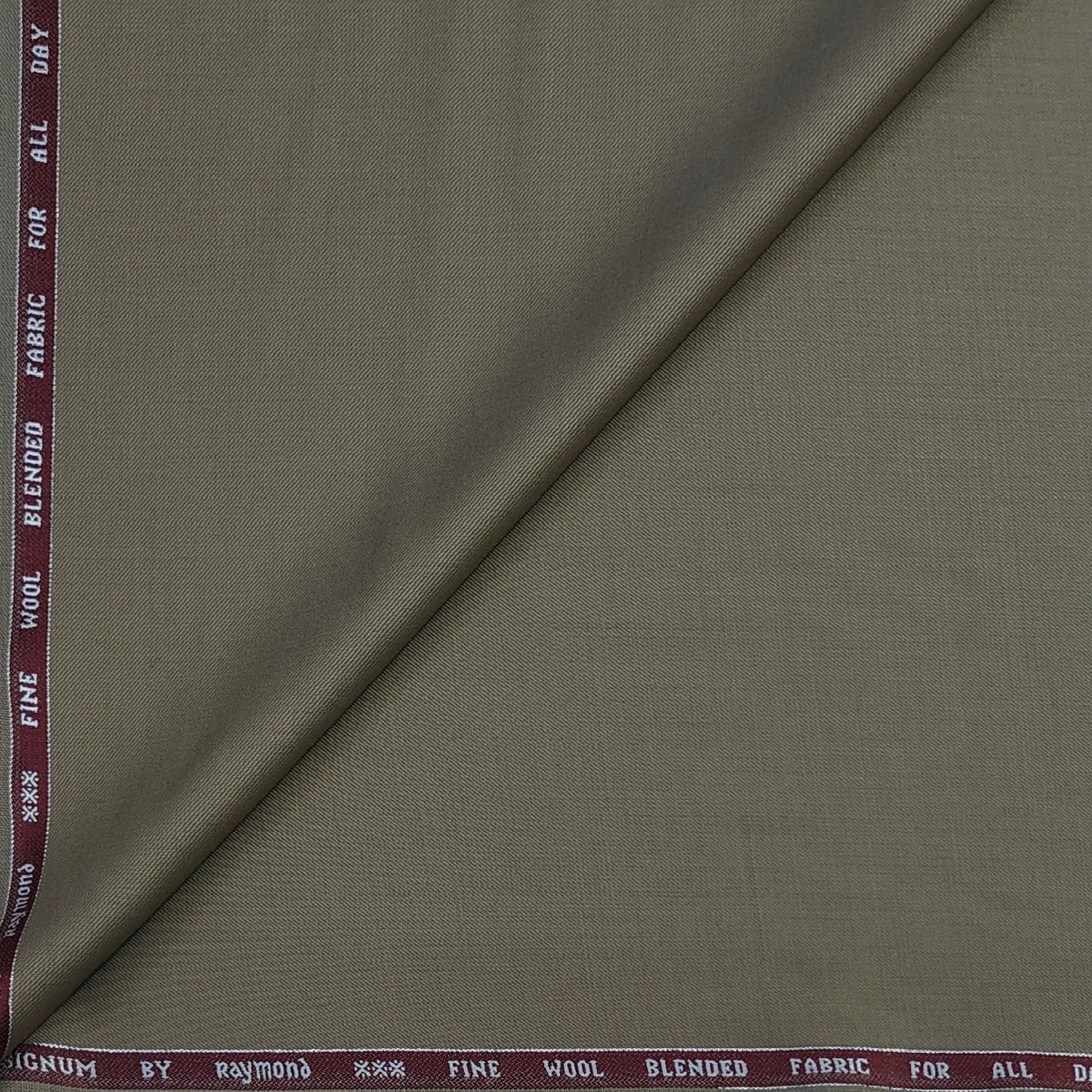 Trouser Fabric Raymond Super 100s Wool Blended Plain Colour Desert Brown