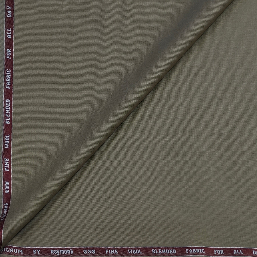 Trouser Fabric Raymond Super 100s Wool Blended Plain Colour Desert Brown