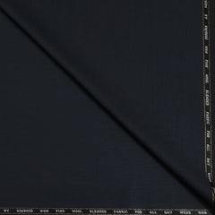Trouser Fabric Raymond 100s Wool Blended Slub Colour Coal Black