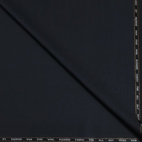 Trouser Fabric Raymond 100s Wool Blended Slub Colour Coal Black