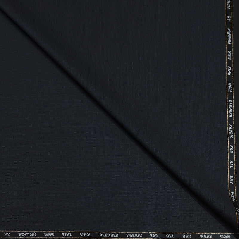 Trouser Fabric Raymond 100s Wool Blended Slub Colour Coal Black