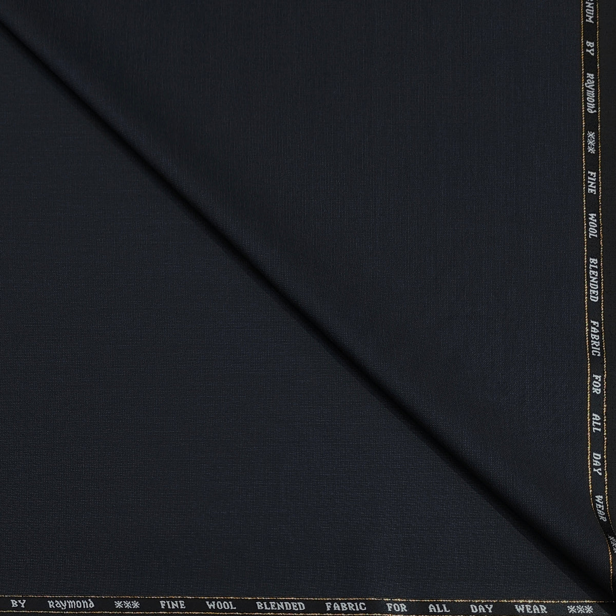Trouser Fabric Raymond Super 100s Wool Blended Slub Colour Coal Black