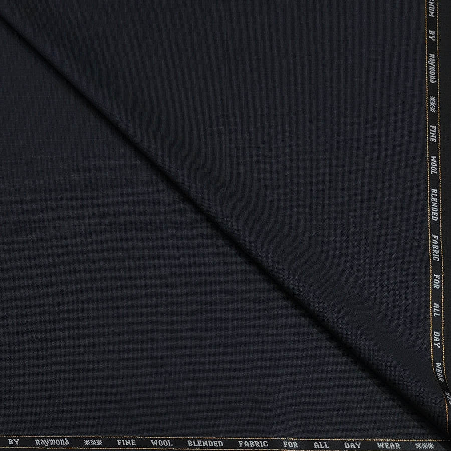 Trouser Fabric Raymond Super 100s Wool Blended Slub Colour Coal Black
