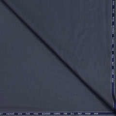 Trouser Fabric Raymond 100s Wool Blended Plain Colour Lava Grey