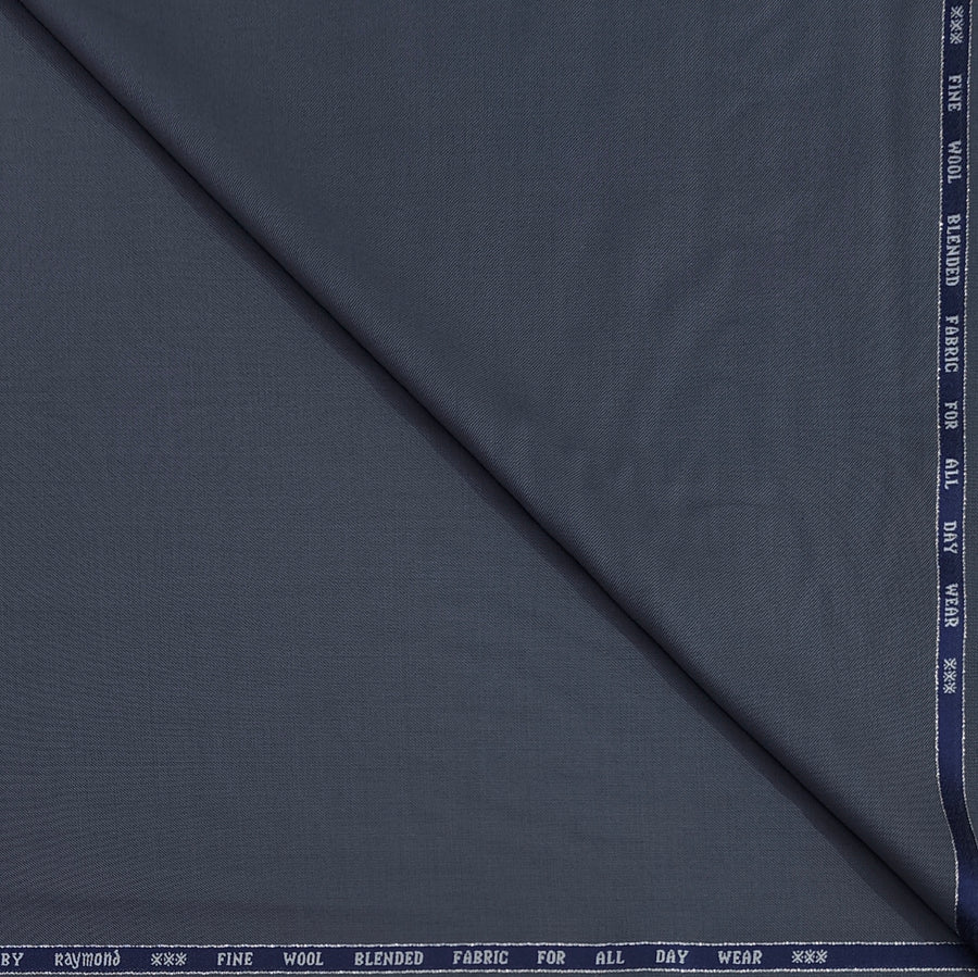 Trouser Fabric Raymond Super 100s Wool Blended Plain Colour Lava Grey