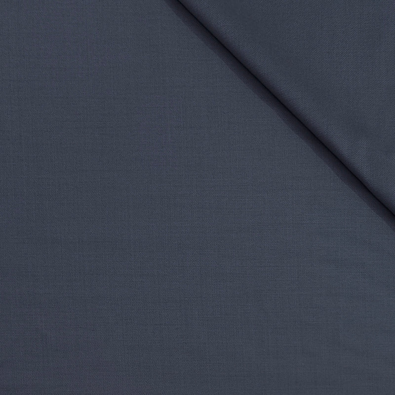 Trouser Fabric Raymond 100s Wool Blended Plain Colour Lava Grey