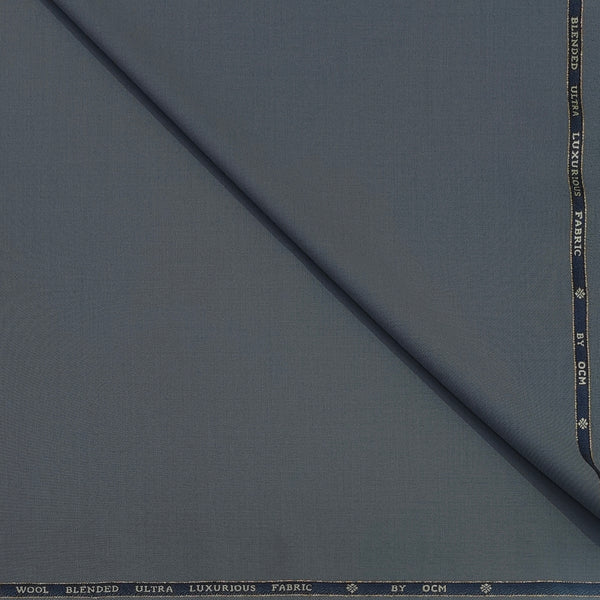 Trouser Fabric OCM Super 150s 40%Wool Plain Colour Grey
