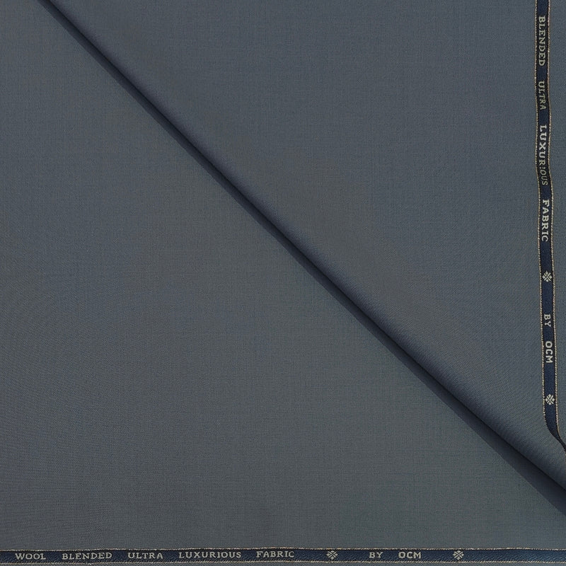 Trouser Fabric OCM Super 150s 40%Wool Plain Colour Grey